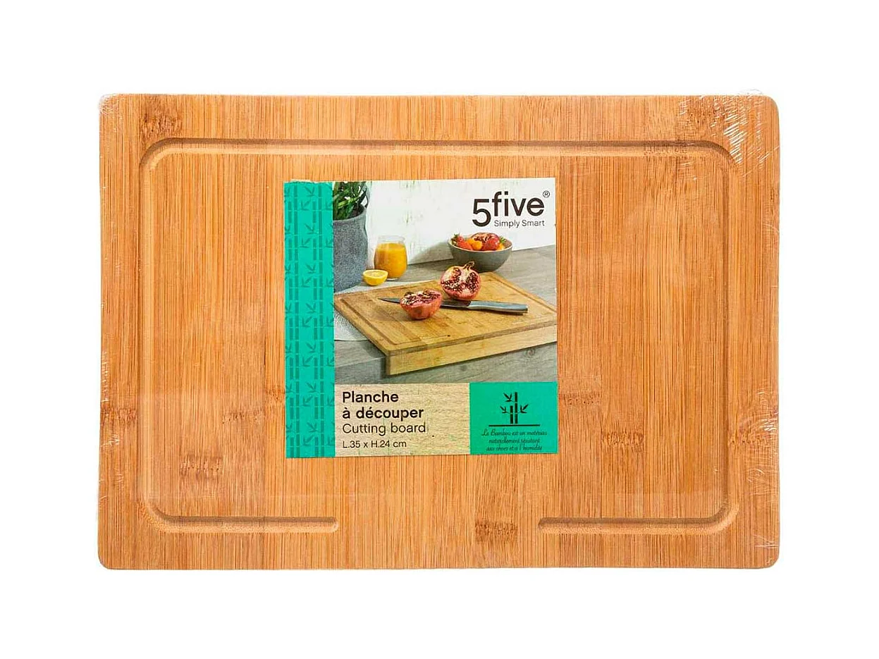 Tabla de cortar 5 Five madera bambú natural 4x35x24 cm