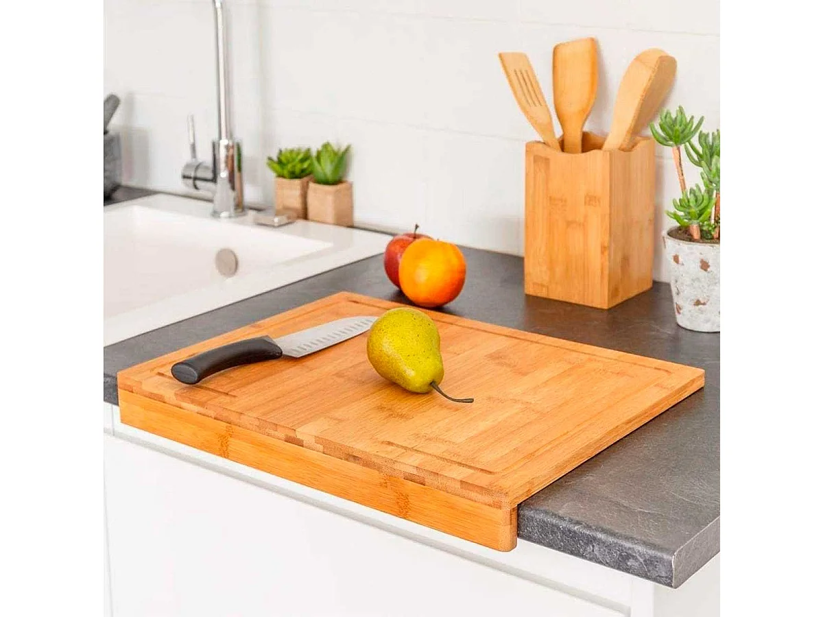 Planche à Découper Bambou "Rebord" 35cm Naturel