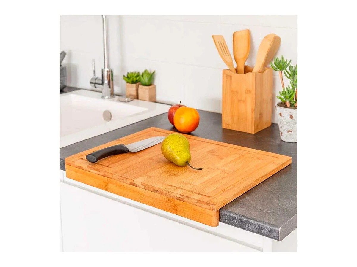 Planche à Découper Bambou "Rebord" 35cm Naturel