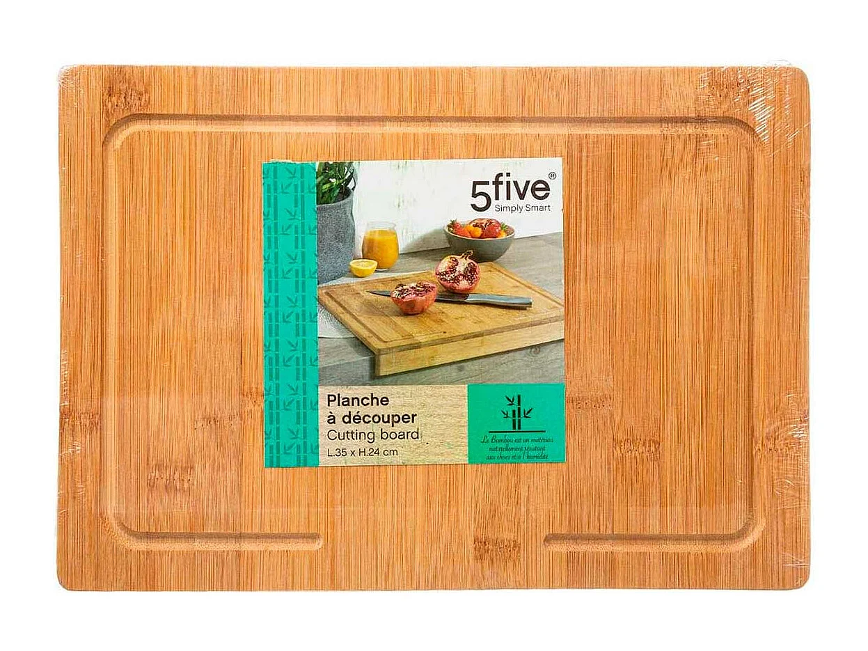 Tabla de cortar 5 Five madera bambú natural 4x35x24 cm