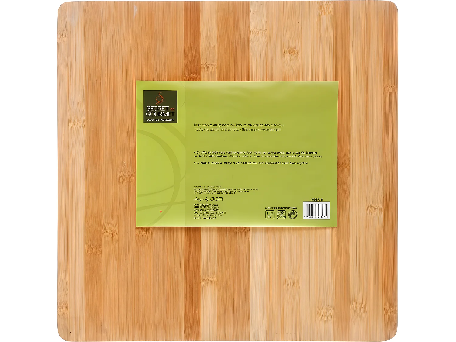 Planche à Découper Carrée Bambou "Classic" 37cm Naturel