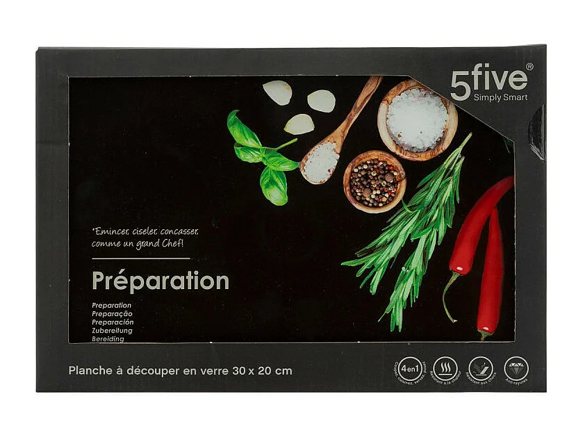 Planche à Découper "Boîtes Relief" 30cm Noir