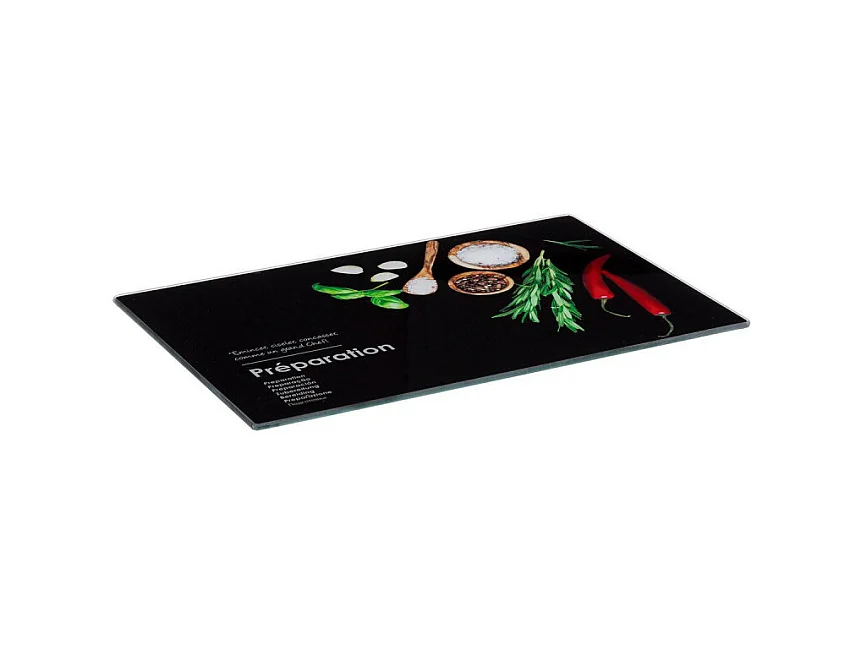 Planche à découper en verre "Black Edition" - Noir - 30 x 20 cm
