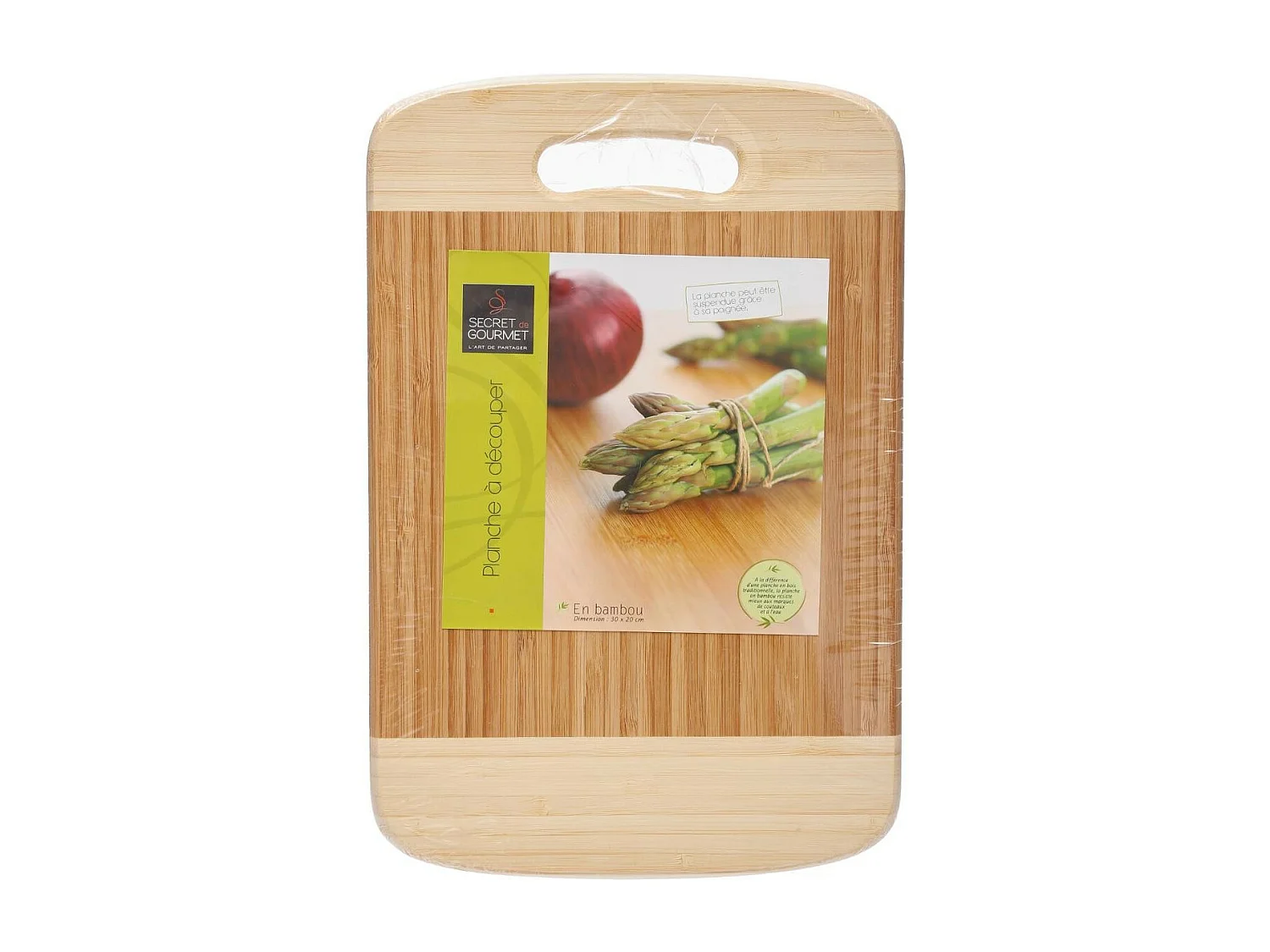 Planche à Découper Bambou "Bi-Bande" 30cm Naturel
