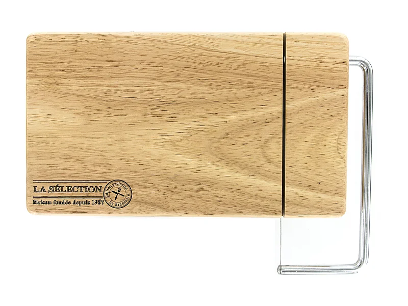 Coupe Fromage Et Foie Gras Socle Bois Beige, Argent