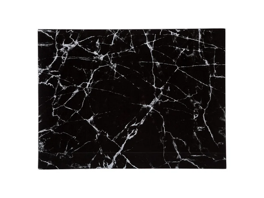 Planche à Découper en Verre "Marbre" 40cm Noir