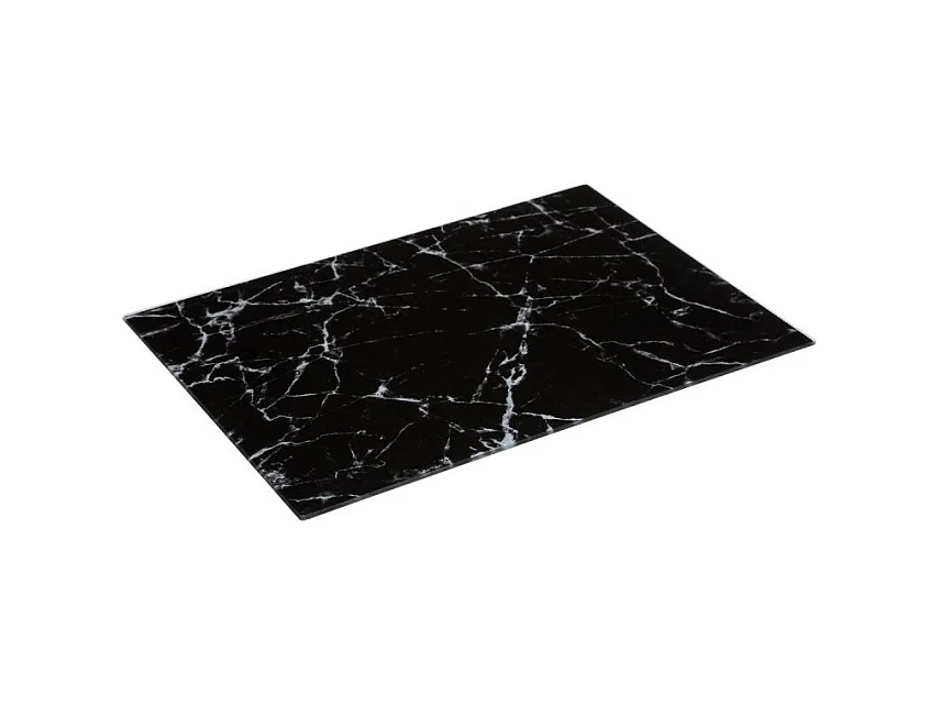 Planche à Découper en Verre "Marbre" 40cm Noir