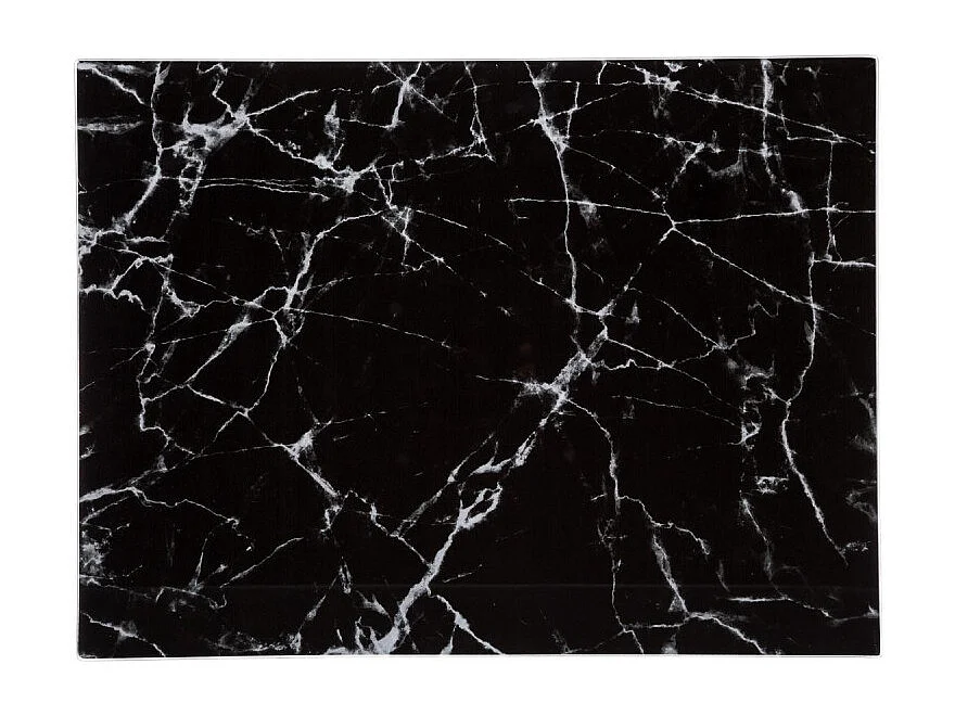 Planche à Découper en Verre "Marbre" 40cm Noir