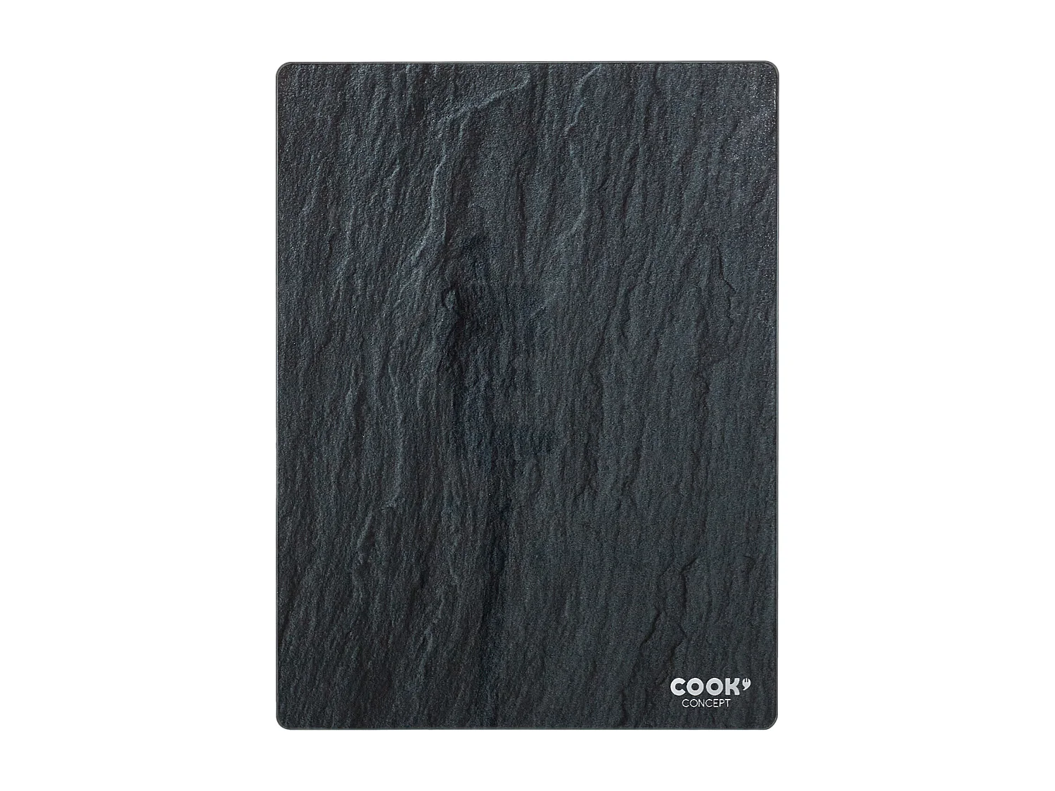 Glas Schneidebrett "Slate" 40cm Schwarz Rechteckiges Design