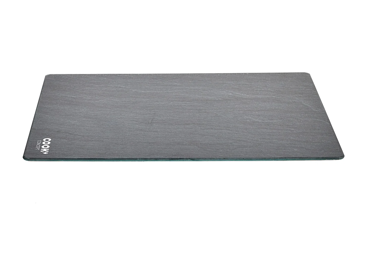 Glas Schneidebrett "Slate" 40cm Schwarz Rechteckiges Design