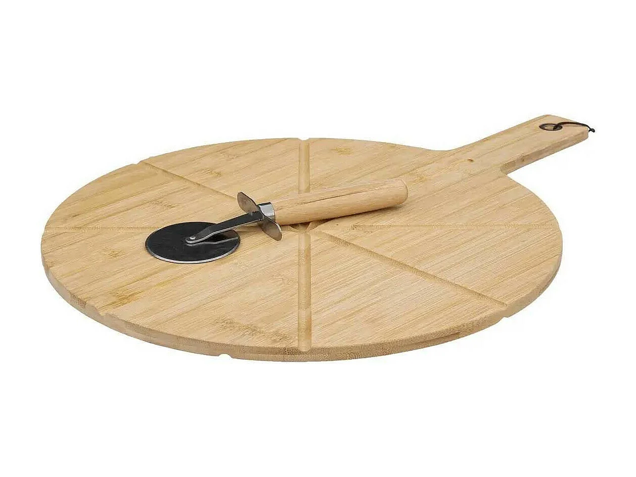 Planche à Découper Pizza "Roulette" 50cm Naturel