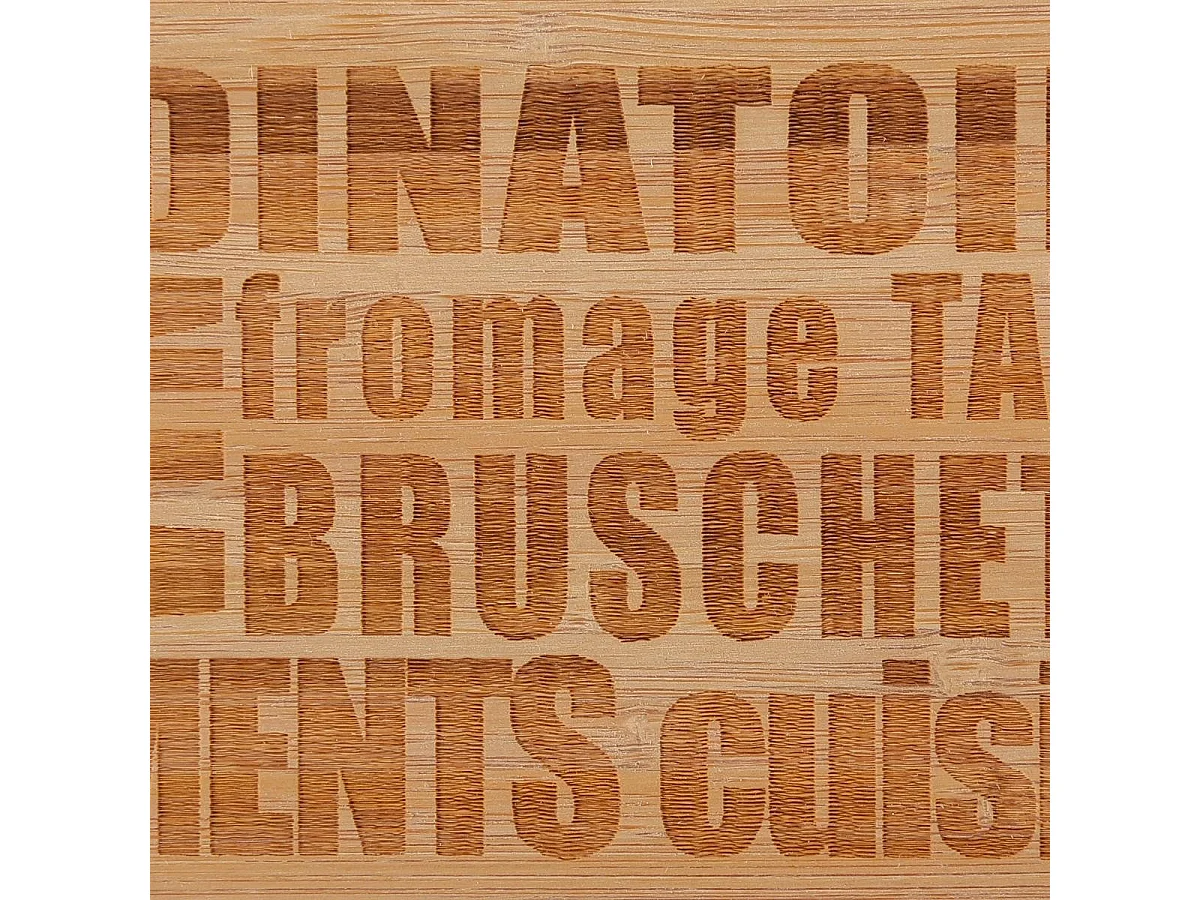 Planche à Découper "Bambou Words" 59cm Marron