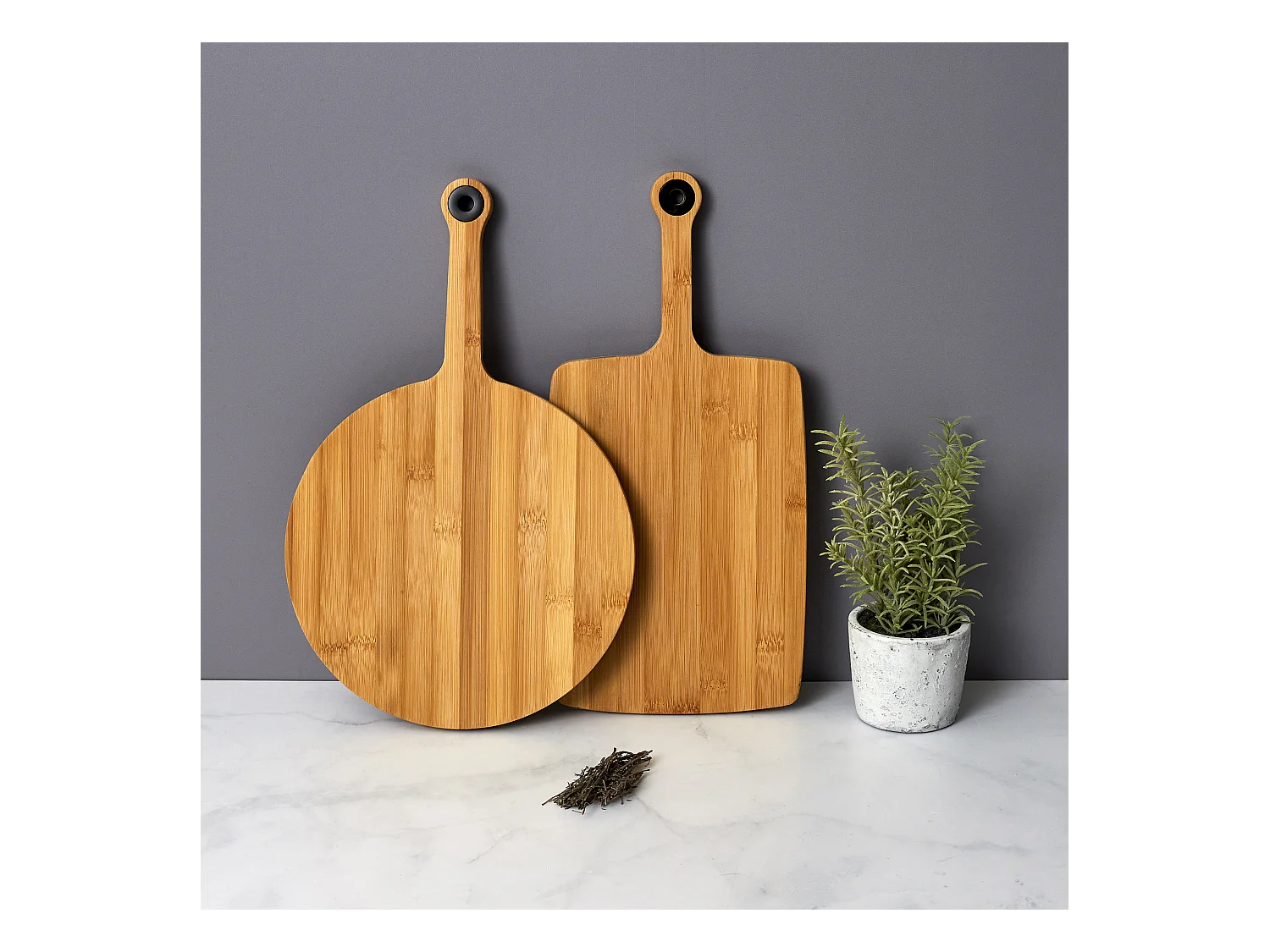 Planche A Decouper Ronde Bambou Marron