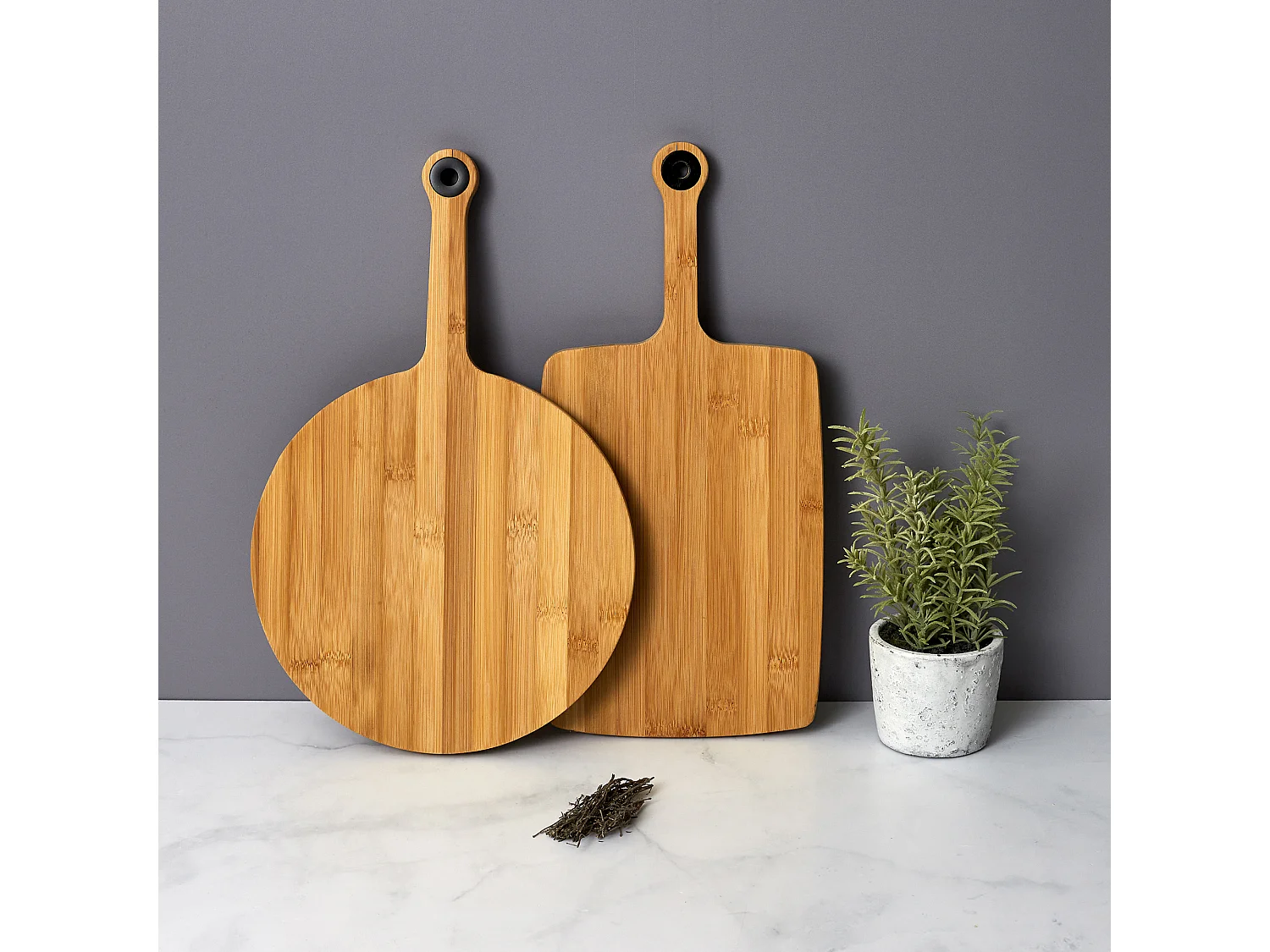 Planche A Decouper Ronde Bambou Marron