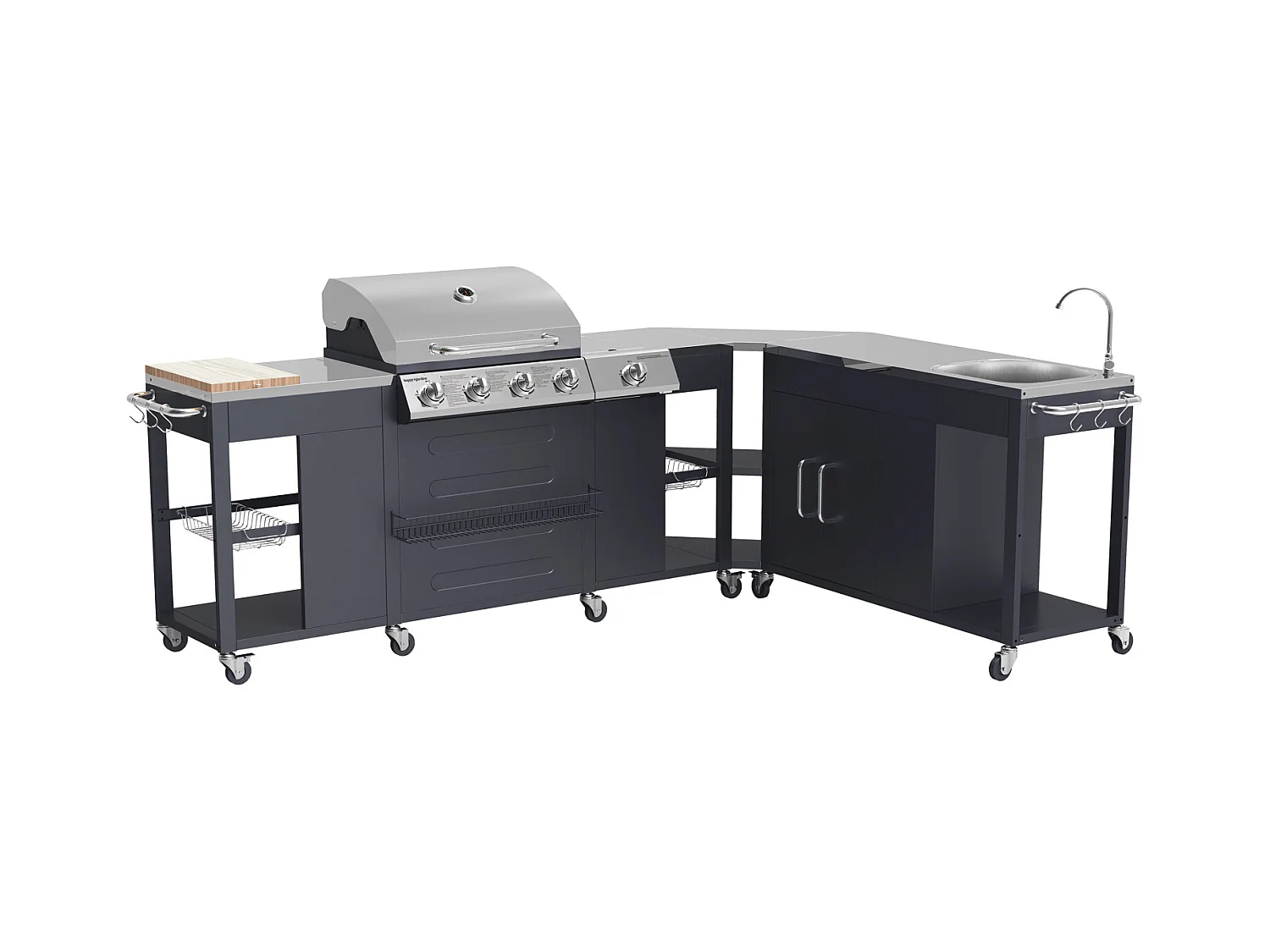 Cuisine d'angle d'extérieur TEXAS - 4+1 brûleurs - HAPPY GARDEN