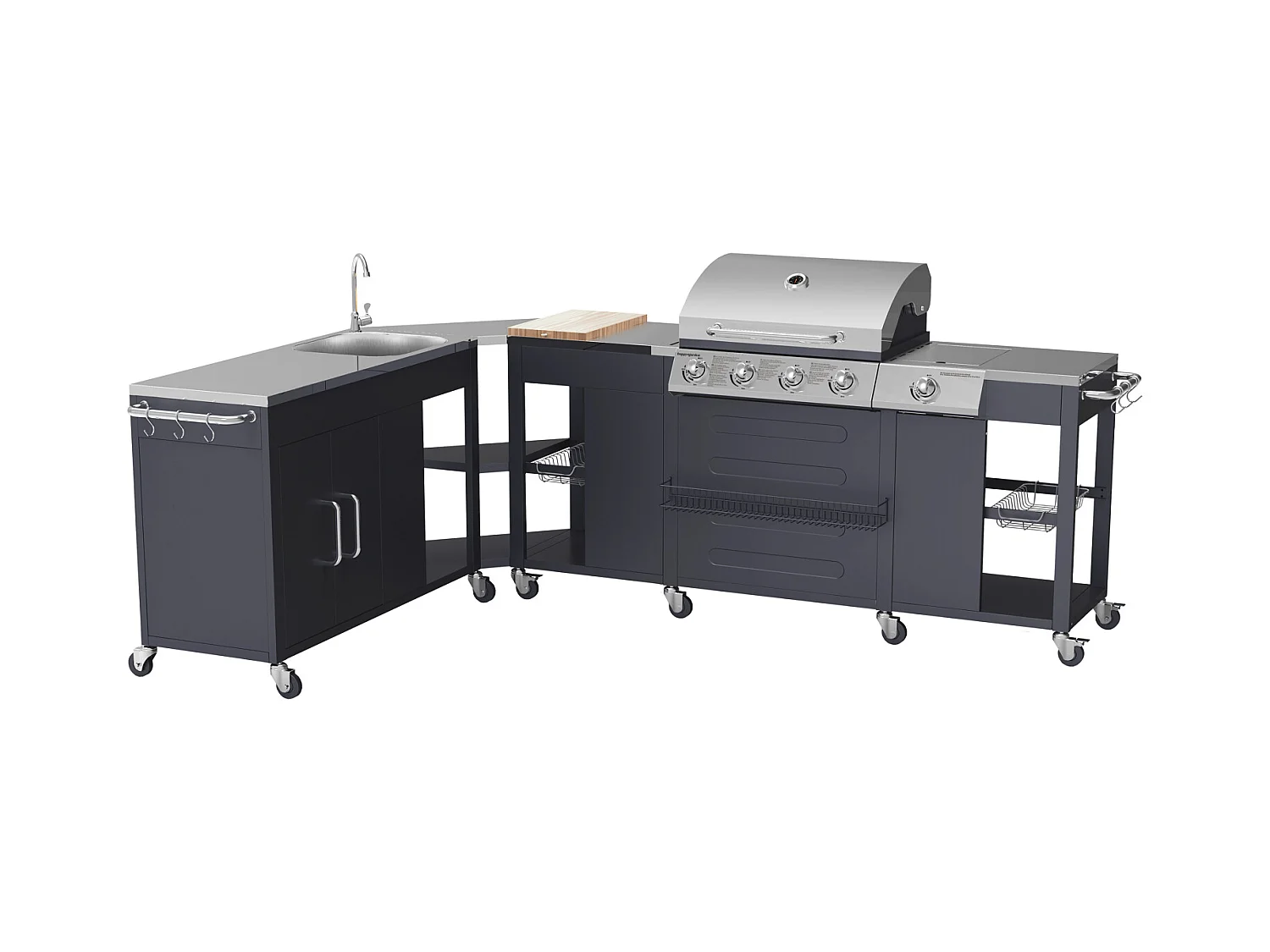 Cocina de esquina TEXAS 4+1 quemadores - HAPPY GARDEN