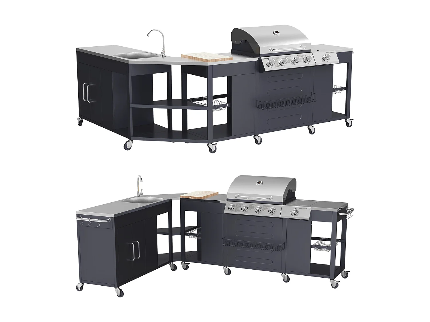 Cocina de esquina TEXAS 4+1 quemadores - HAPPY GARDEN