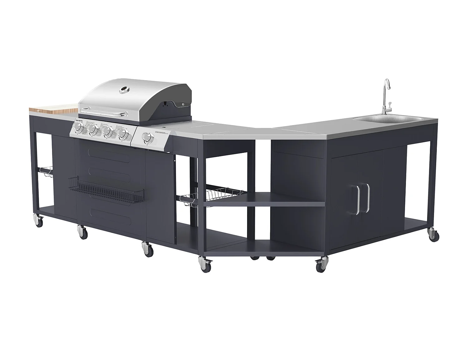 Cocina de esquina TEXAS 4+1 quemadores - HAPPY GARDEN