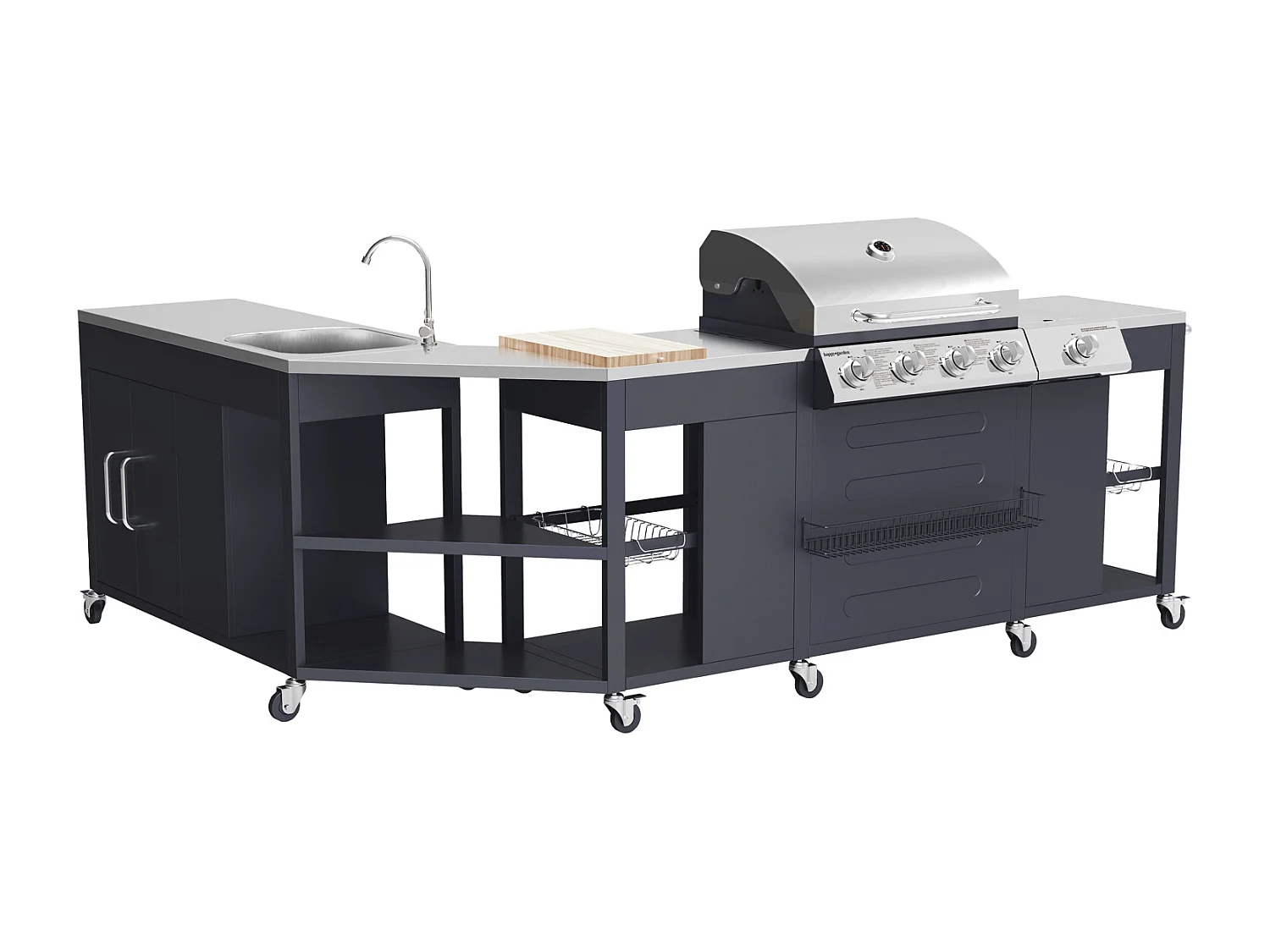 Cocina de esquina TEXAS 4+1 quemadores - HAPPY GARDEN