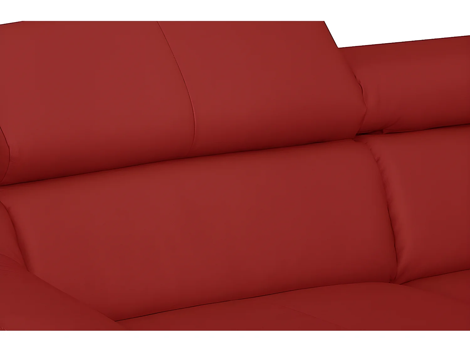 Canapé d'angle convertible en cuir italien de luxe 5 places ASTORIA, rouge foncé, angle droit