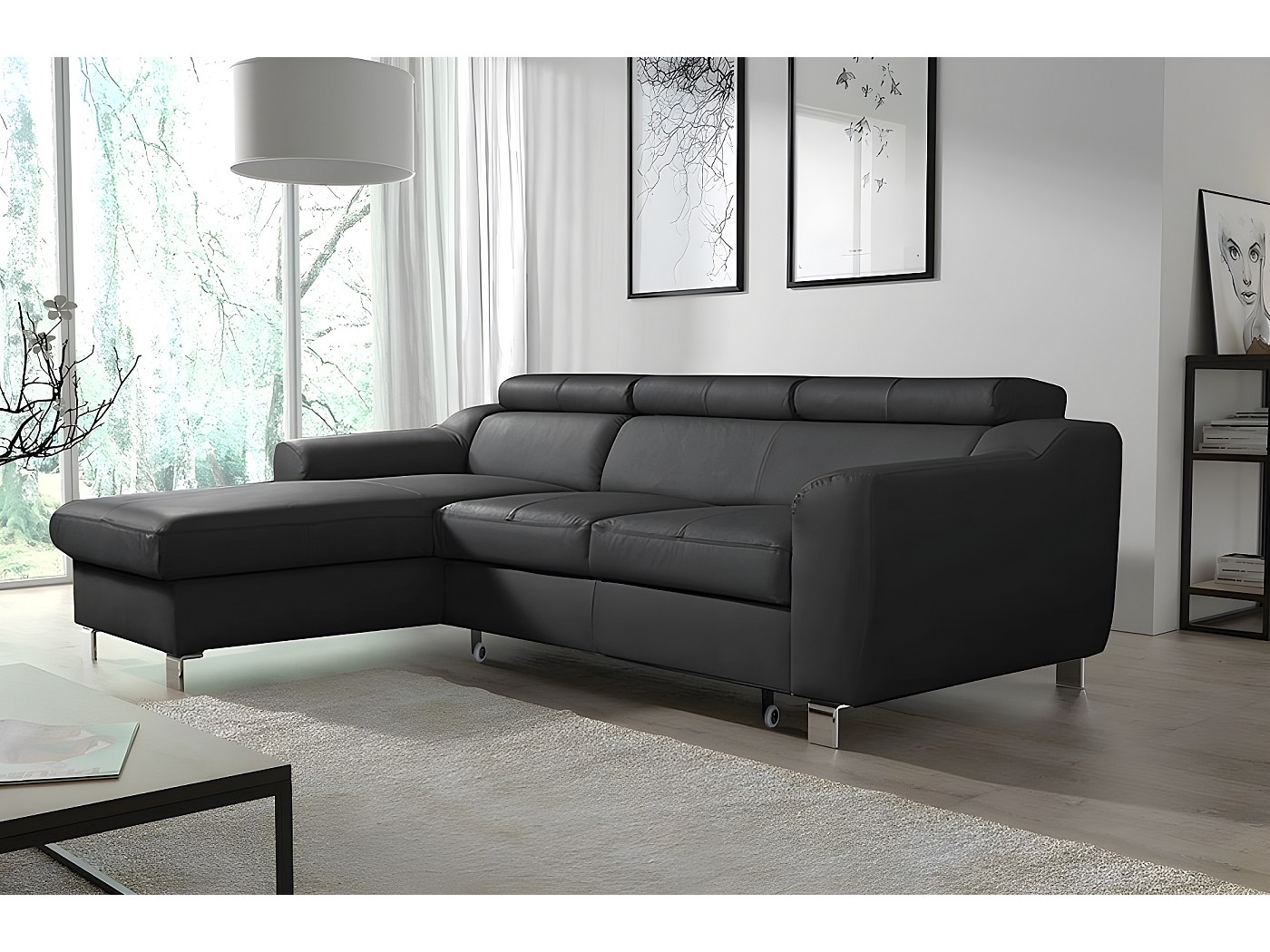 Canap Angle Convertible Cuir