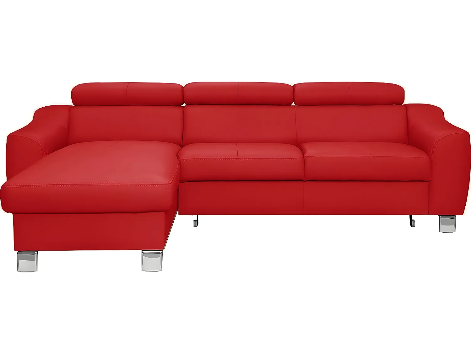 Luxe Italiaanse hoekslaapbank ASTORIA, 5 zitplaatsen, donkerrood
