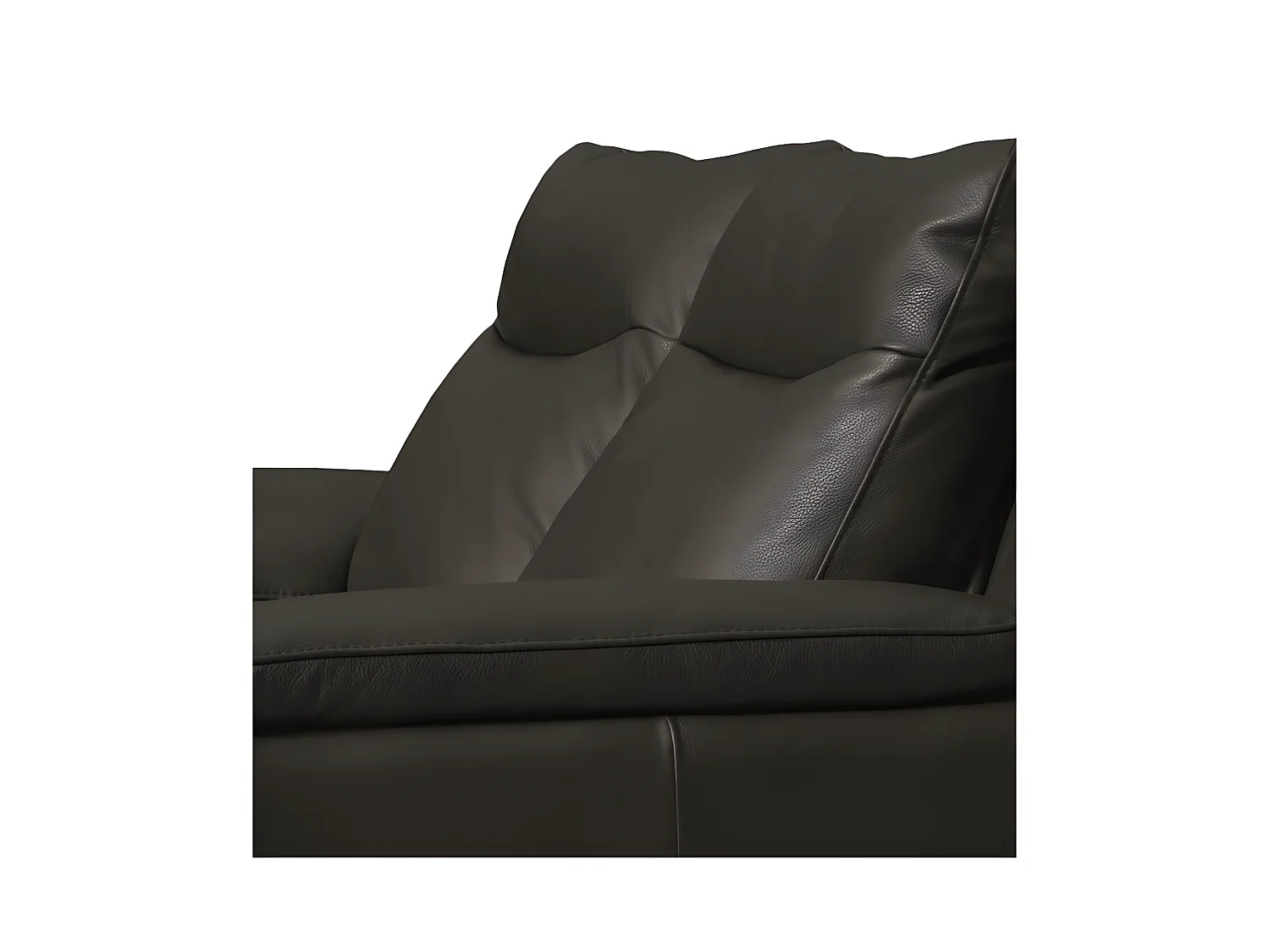 Canapé 3 places avec 2 relax électriques en 100% tout cuir épais de luxe italien, PERINI, anthracite