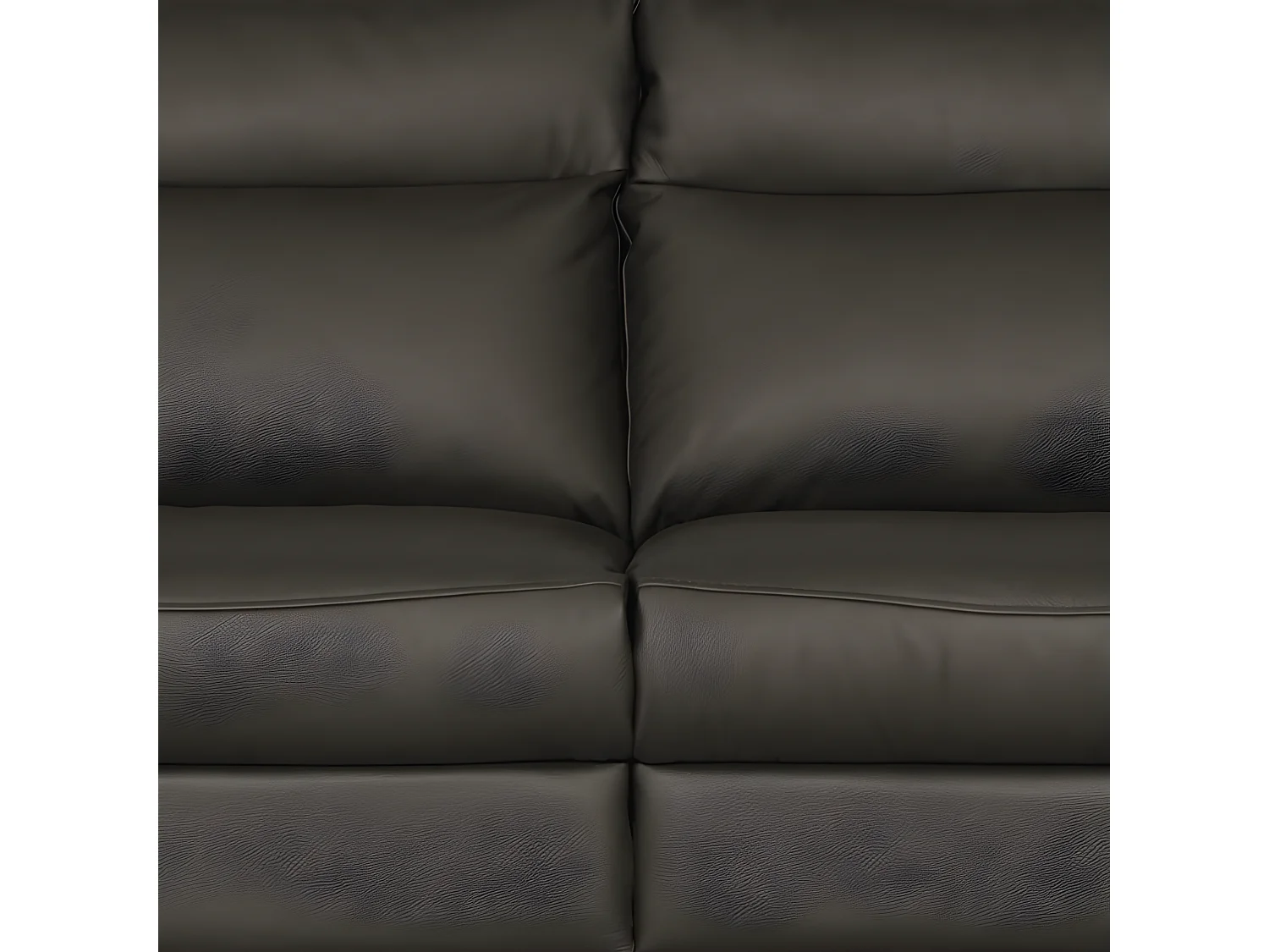 3-zitsbank van dik Italiaans leer met 2 elektrische relaxfuncties, PERINI, antraciet