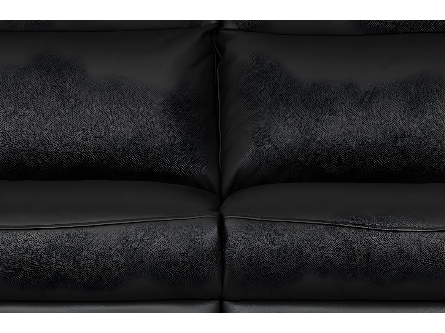 Canapé 3 places avec 2 relax électriques en 100% tout cuir épais de luxe italien, PERINI, noir