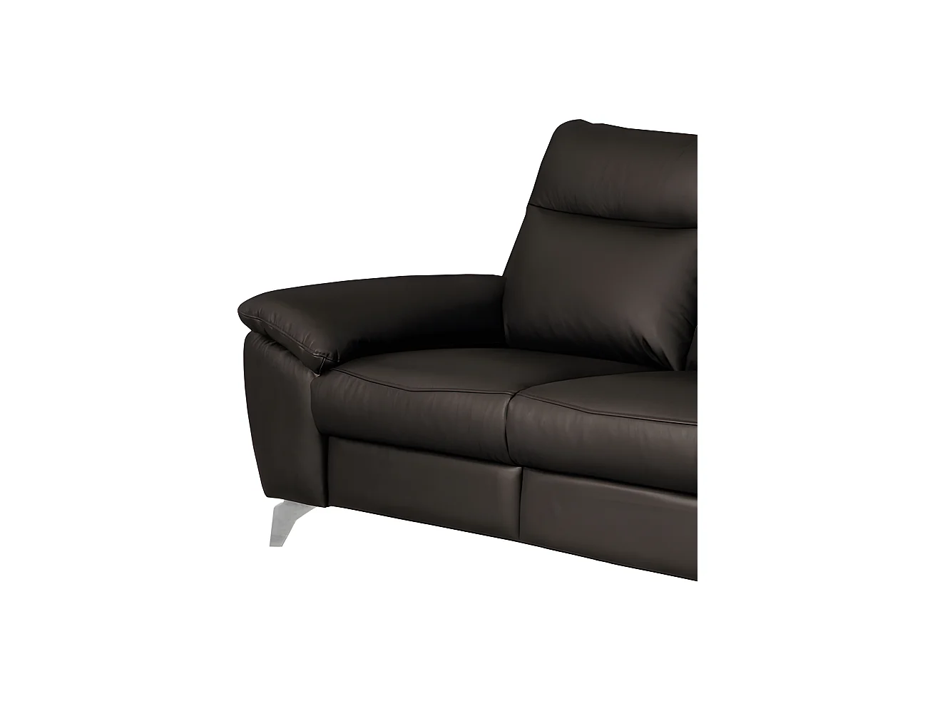 Canapé 3 places avec 2 relax électriques en 100% tout cuir épais de luxe italien, PERINI, chocolat