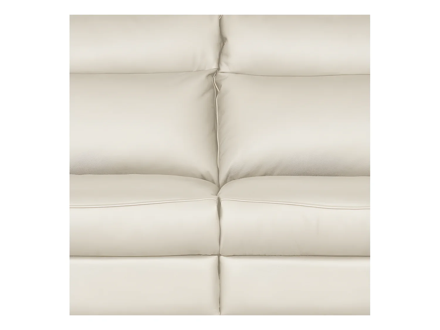 Canapé 3 places avec 2 relax électriques en 100% tout cuir épais de luxe italien, PERINI, blanc cassé