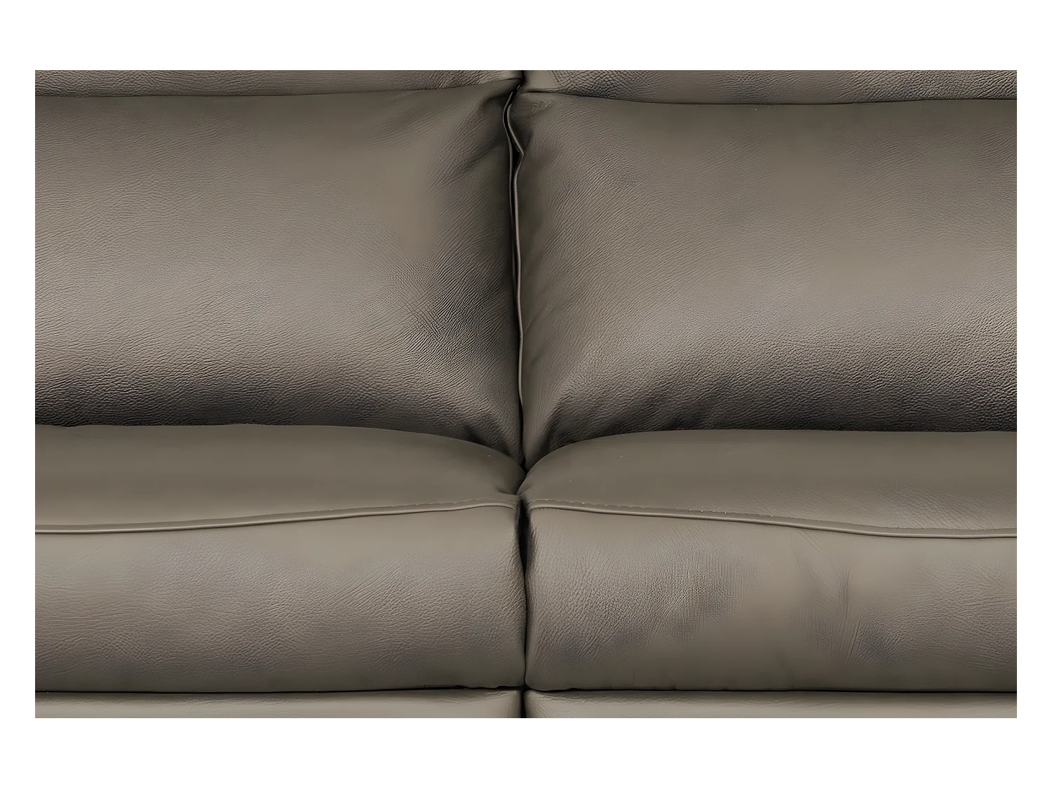 Elektrische relaxbank PERINI van luxe dik Italiaans leer, 3-zits, taupe