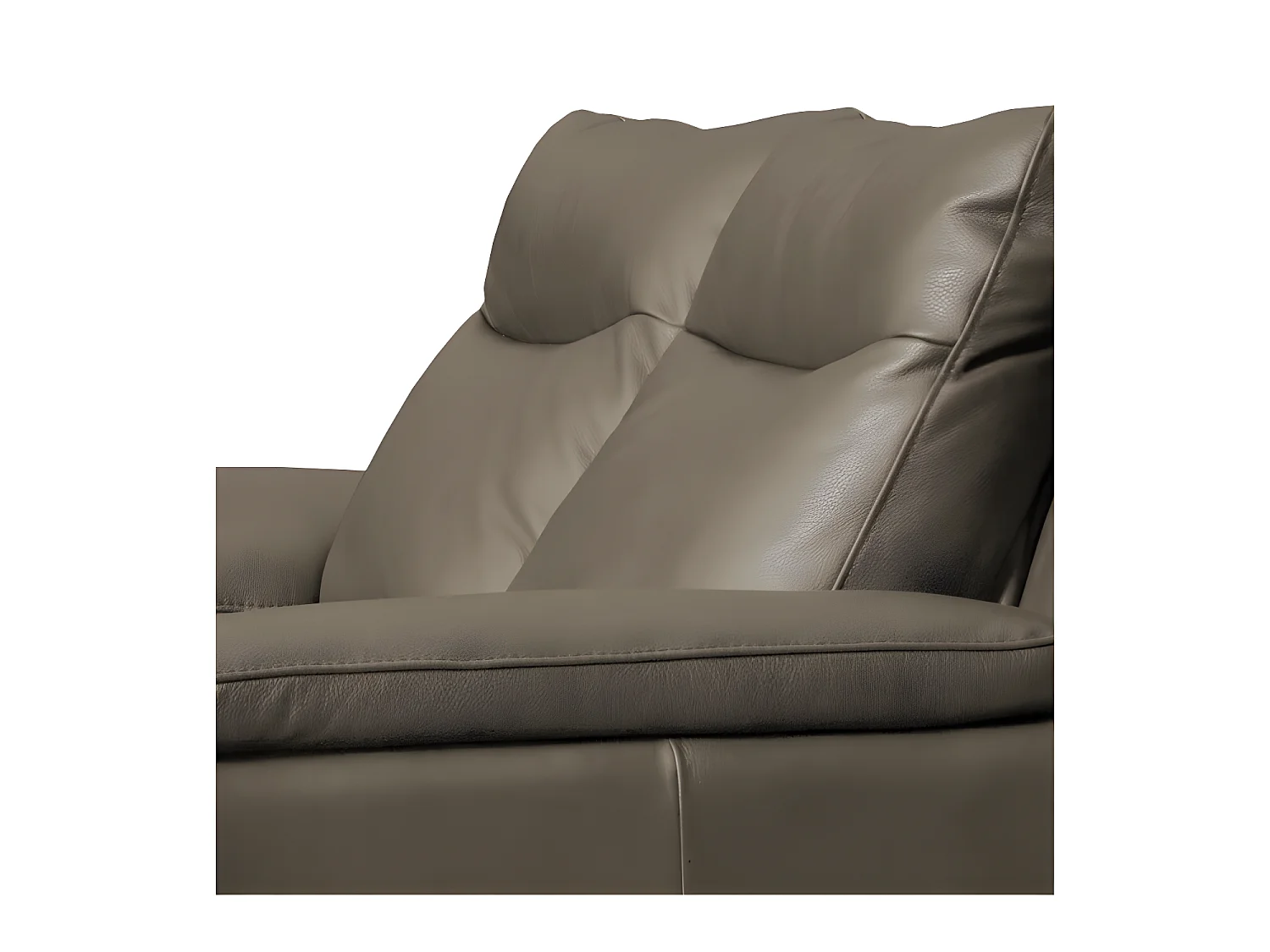 Canapé 3 places avec 2 relax électriques en 100% tout cuir épais de luxe italien, PERINI, taupe