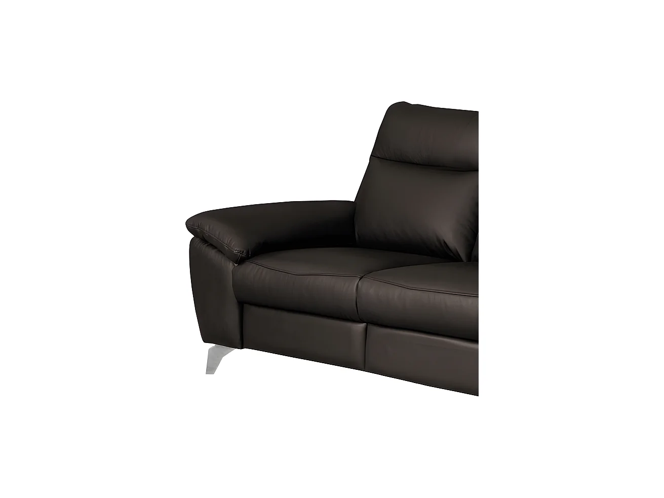 Canapé 2 places avec 2 relax électriques PERINI 100% tout cuir épais de luxe italien, chocolat