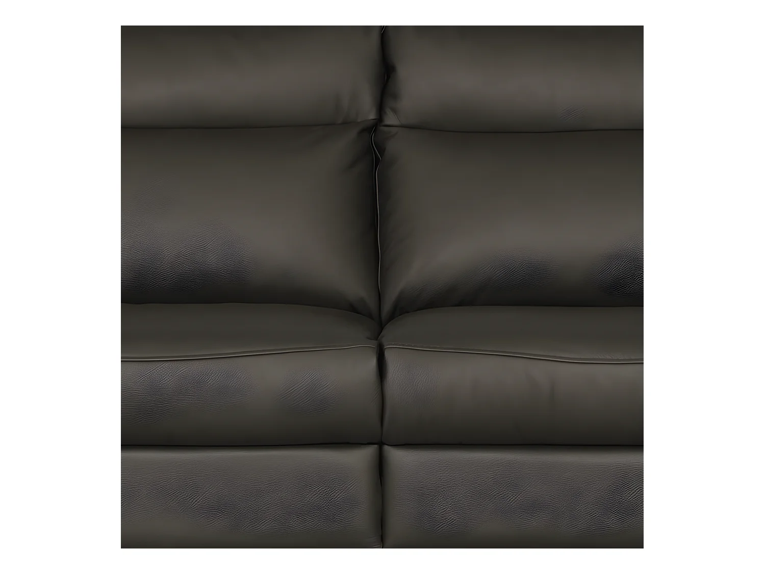 Canapé 2 places avec 2 relax électriques PERINI 100% tout cuir épais de luxe italien, anthracite