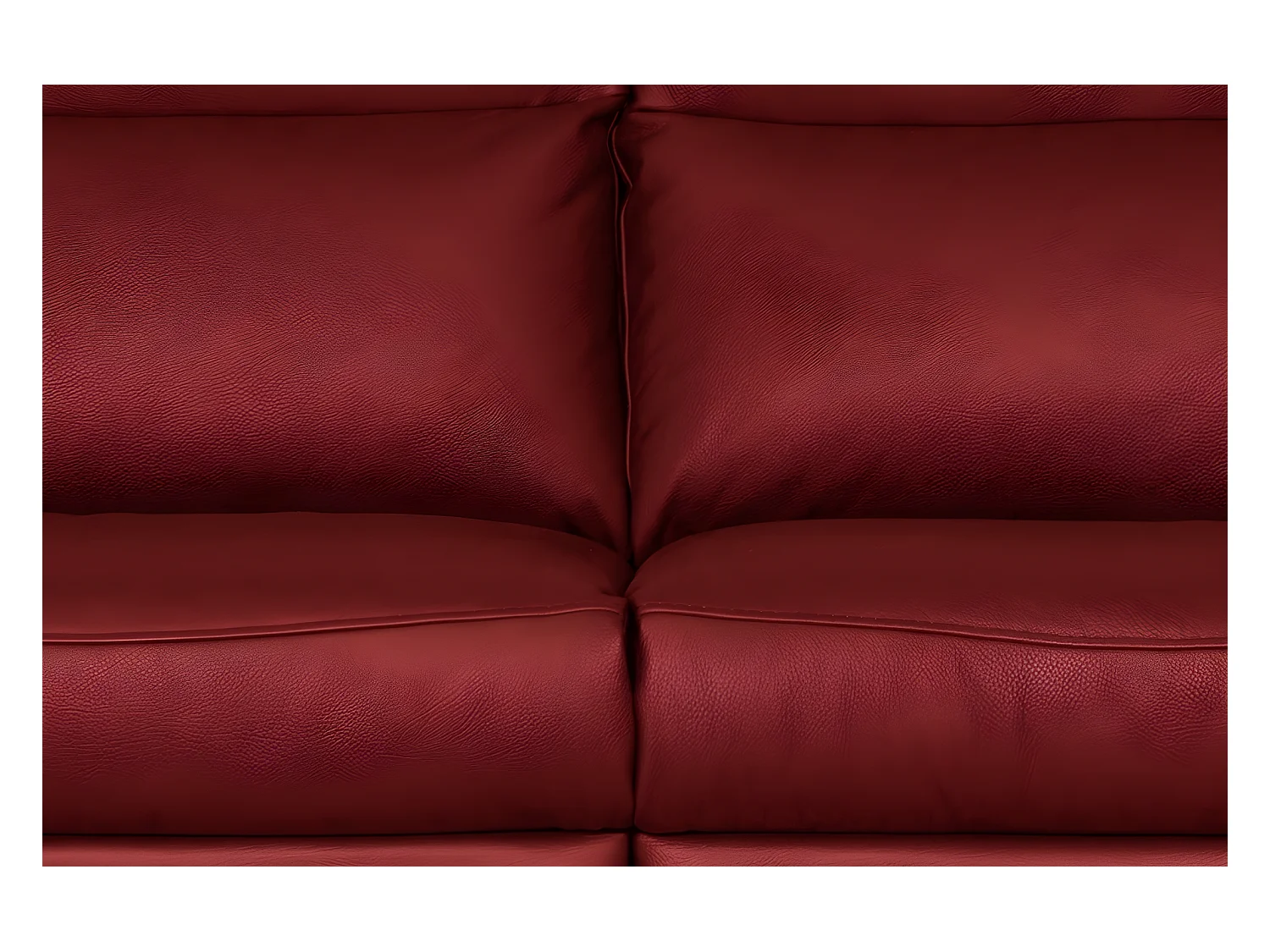 Canapé 3 places avec 2 relax électriques en 100% tout cuir épais de luxe italien, PERINI, rouge foncé