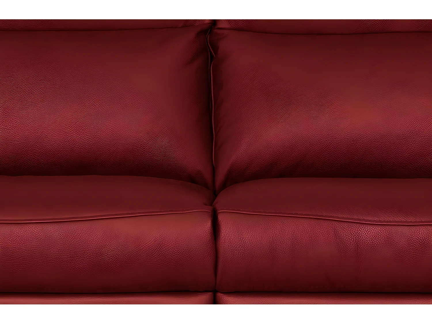 Canapé 3 places avec 2 relax électriques en 100% tout cuir épais de luxe italien, PERINI, rouge foncé