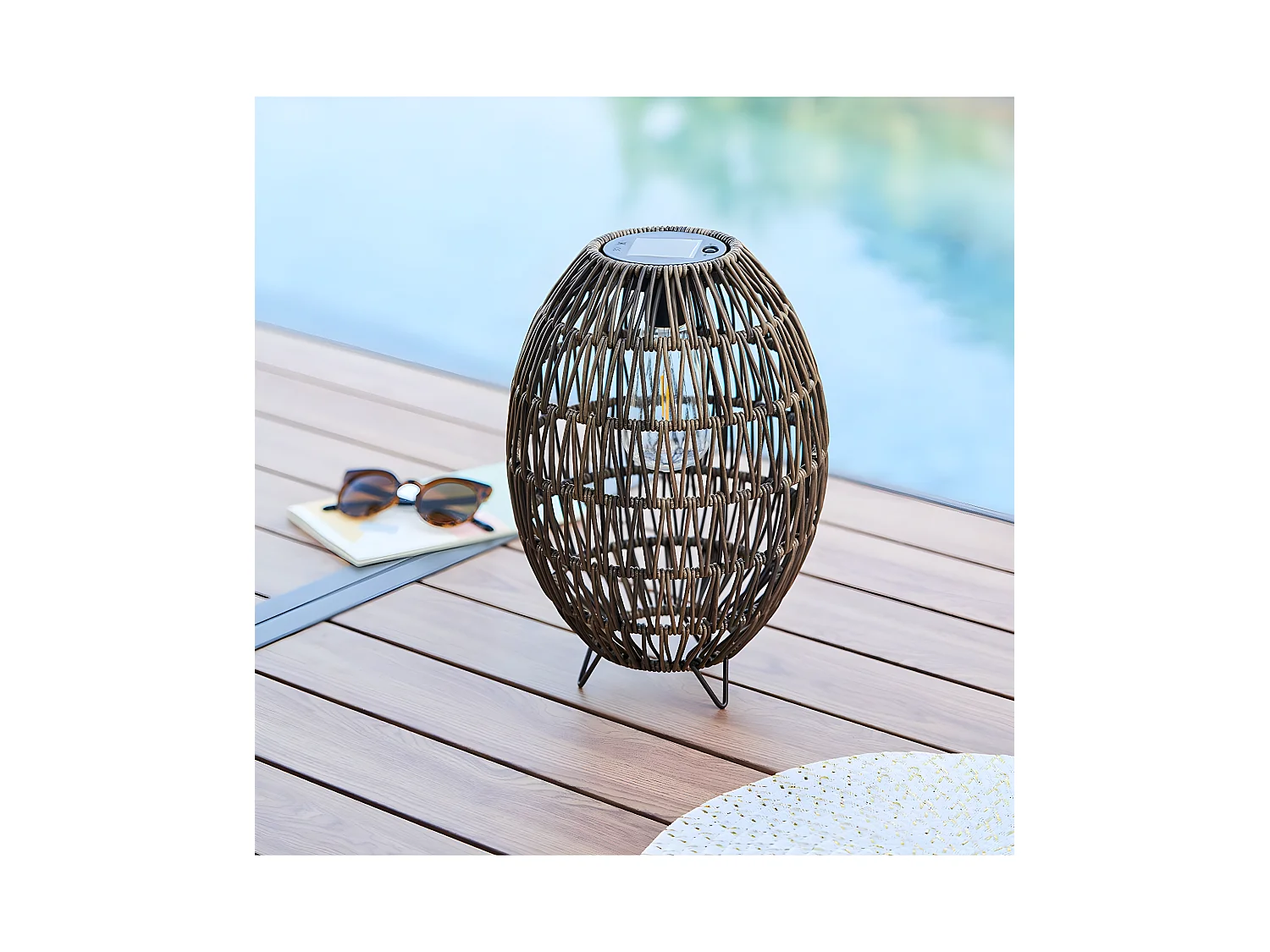 Lampe à Poser Design "Oulta" 32cm Naturel