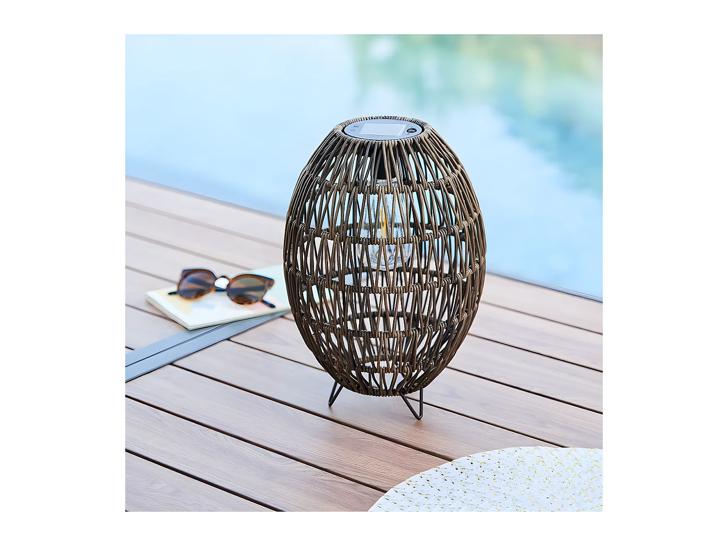 Lampe à Poser Design "Oulta" 32cm Naturel