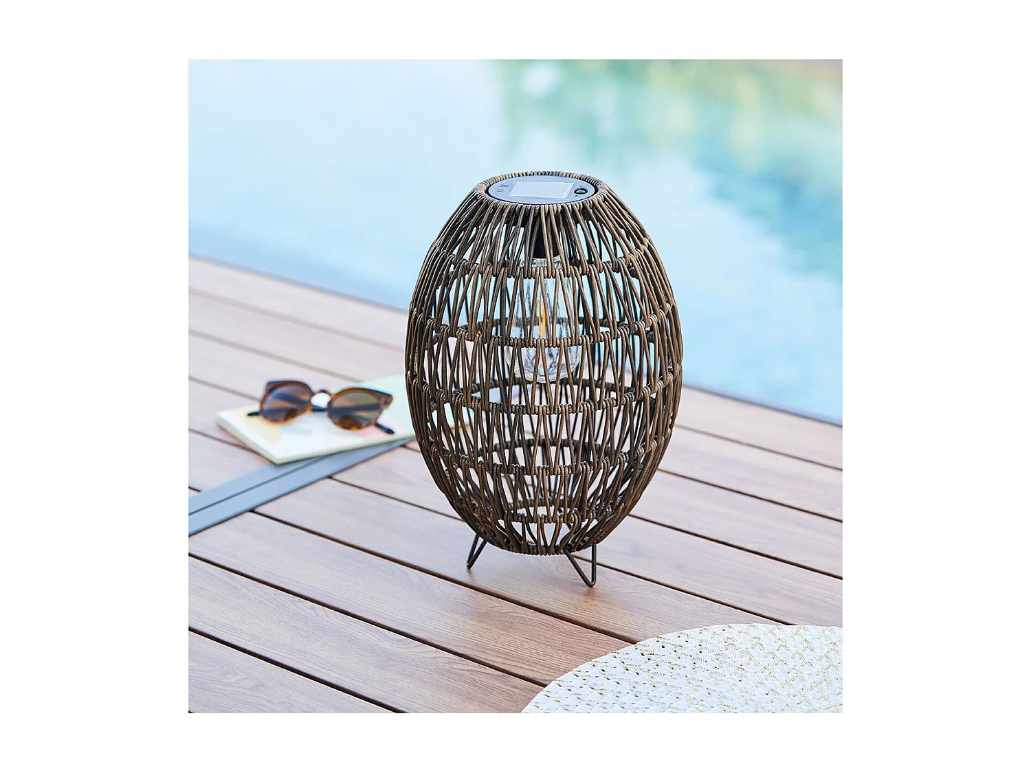 Lampe à Poser Design "Oulta" 32cm Naturel