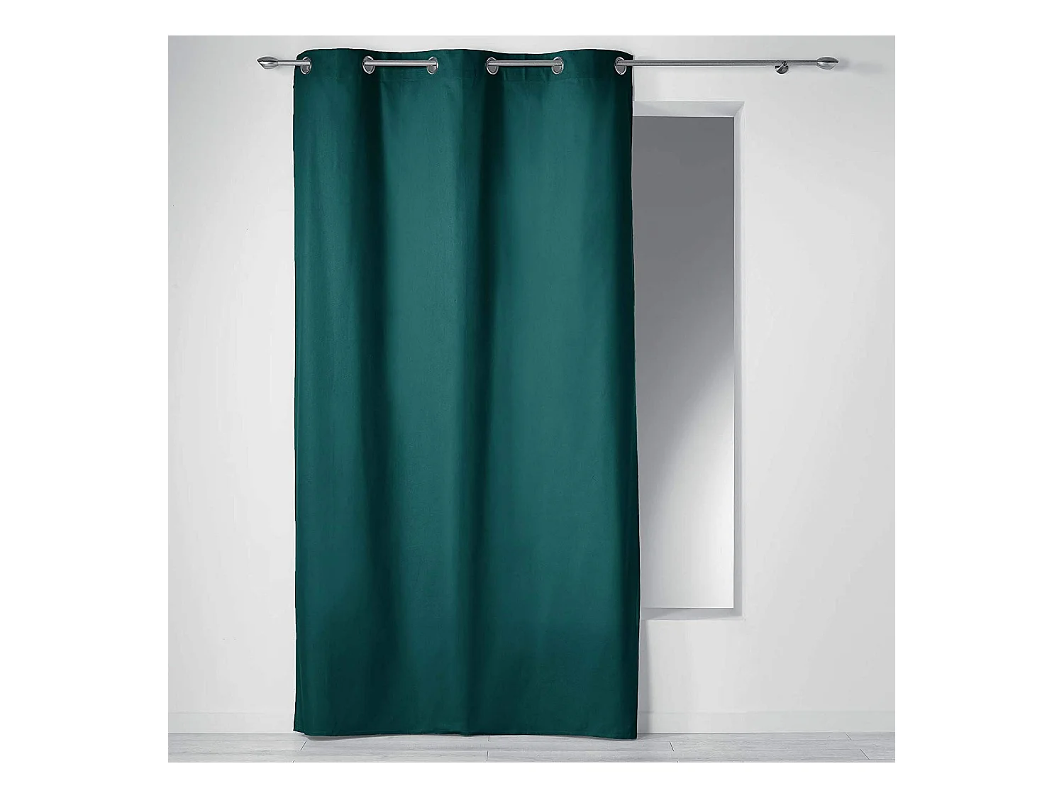 Cortina con ollaos 100% algodón Panamá