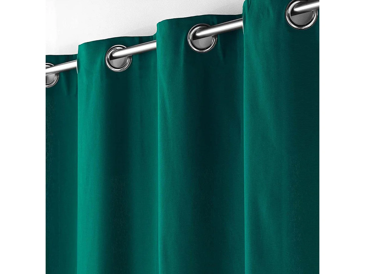 Rideau à Oeillets "Panama" 140x240cm Vert Emeraude