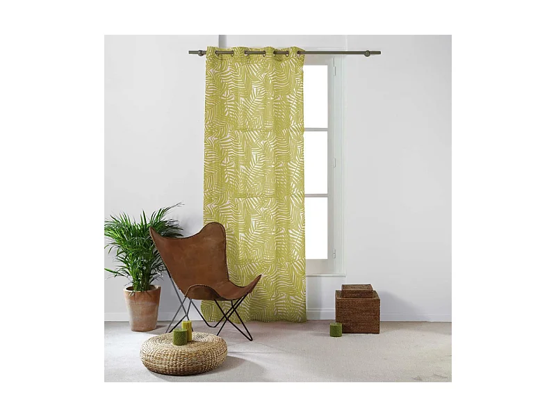 Rideau Voilage "Eucalys" 140x240cm Jaune