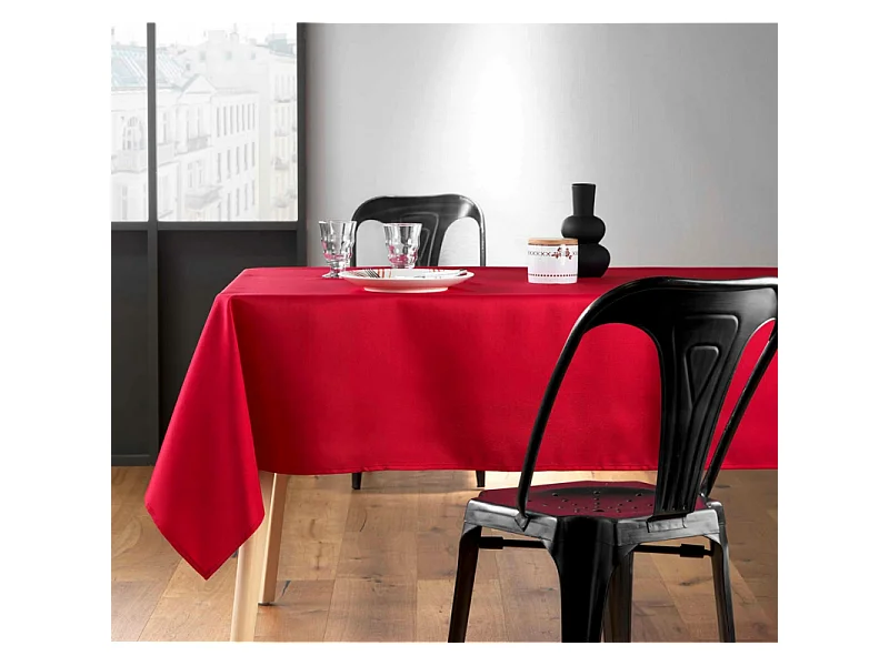 Nappe Antitache "Essentiel" 140x250cm Rouge