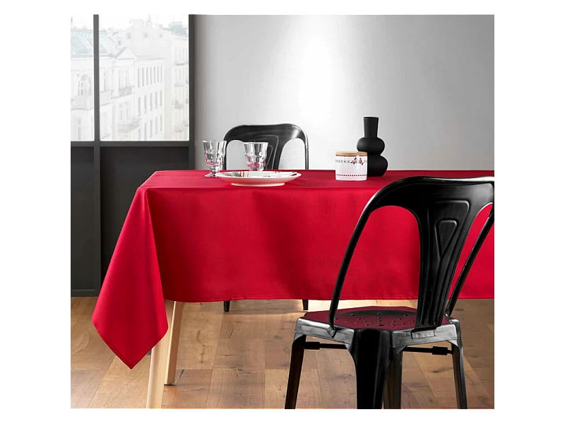 Nappe Antitache "Essentiel" 140x250cm Rouge