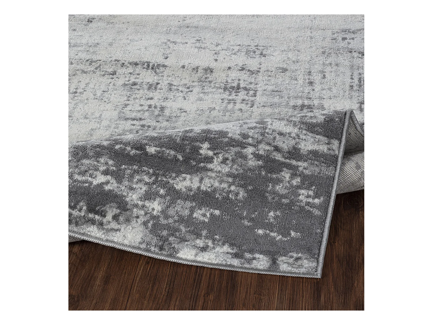 Modern Abstract Tapijt - Grijs/Wit - 160x215cm - MILENA