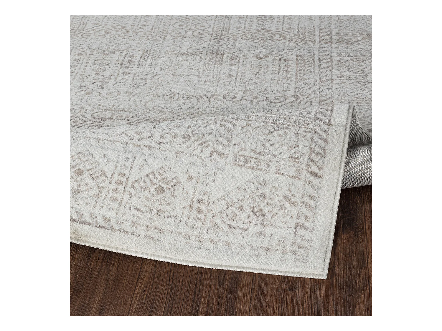 Tapis Vintage Oriental - Brun/Ivoire/Gris - 160x215cm - DANIA