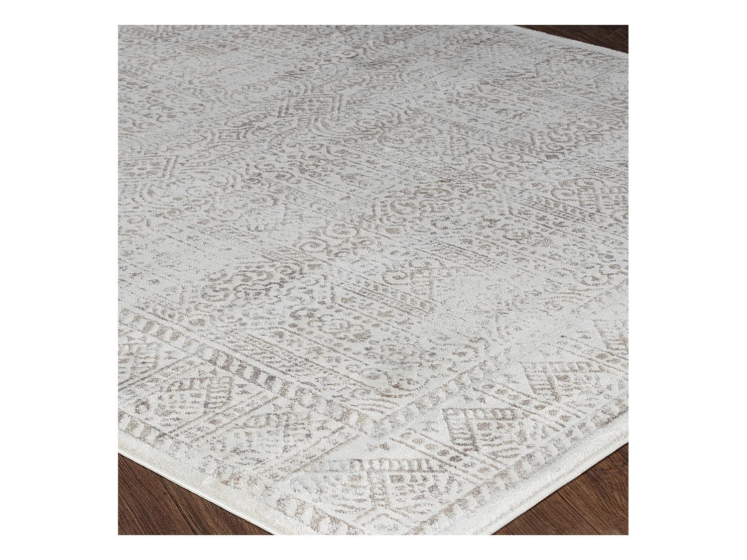 Tapis Vintage Oriental - Brun/Ivoire/Gris - 160x215cm - DANIA