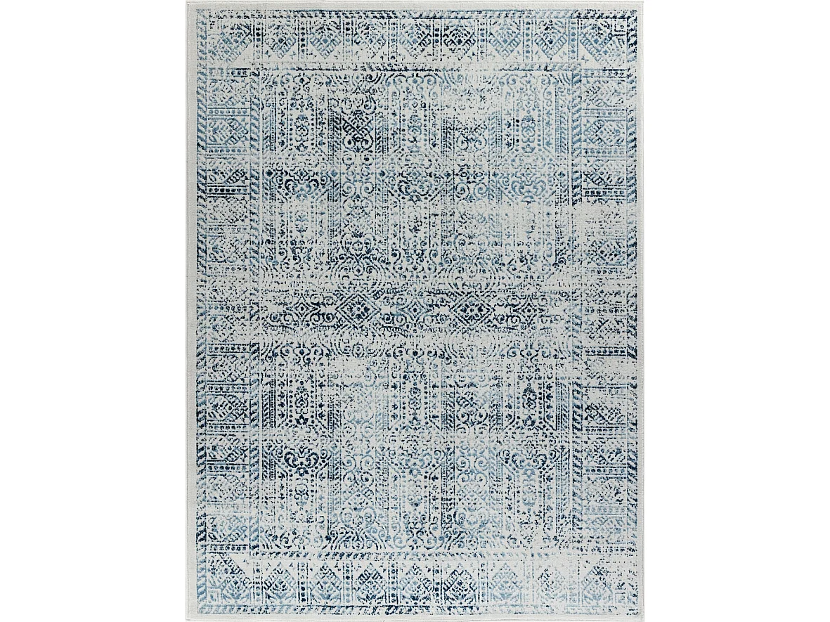 Vintage Oosters Tapijt - Blauw/Wit - 120x170cm - DANIA