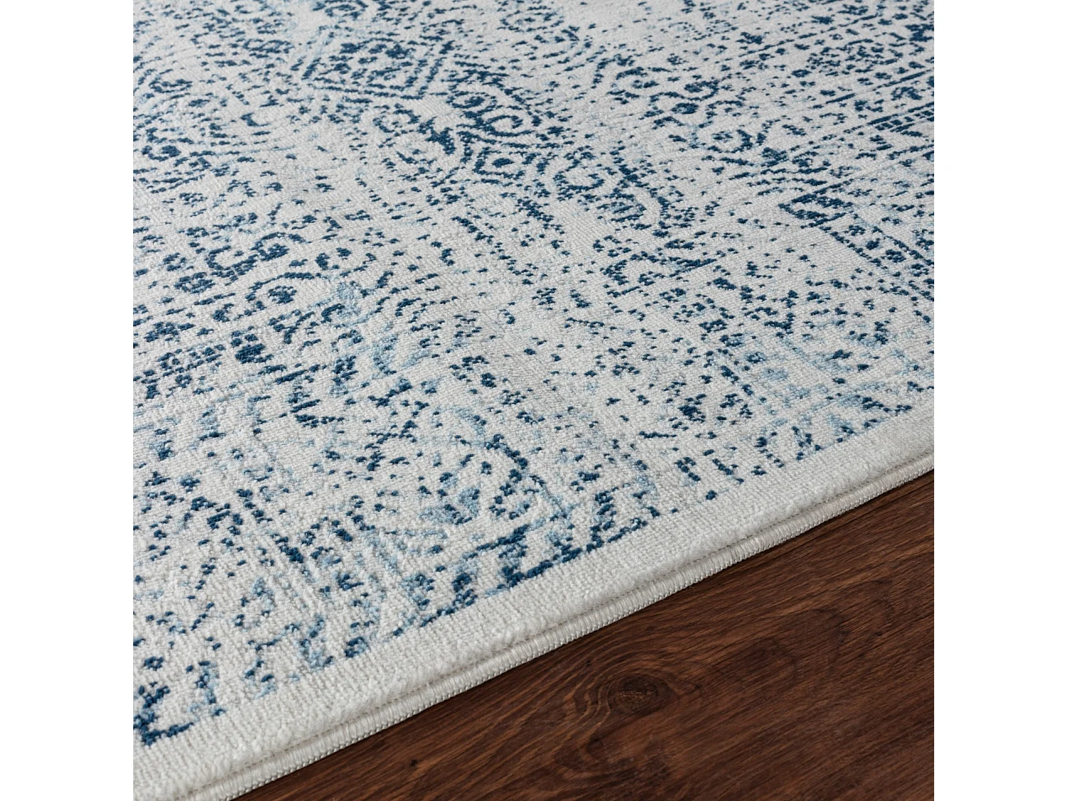 Vintage Oosters Tapijt - Blauw/Wit - 120x170cm - DANIA